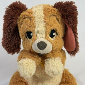 Disney Parks Babies 10" Lady and the Tramp Puppy Dog Stuffed Animal Plush